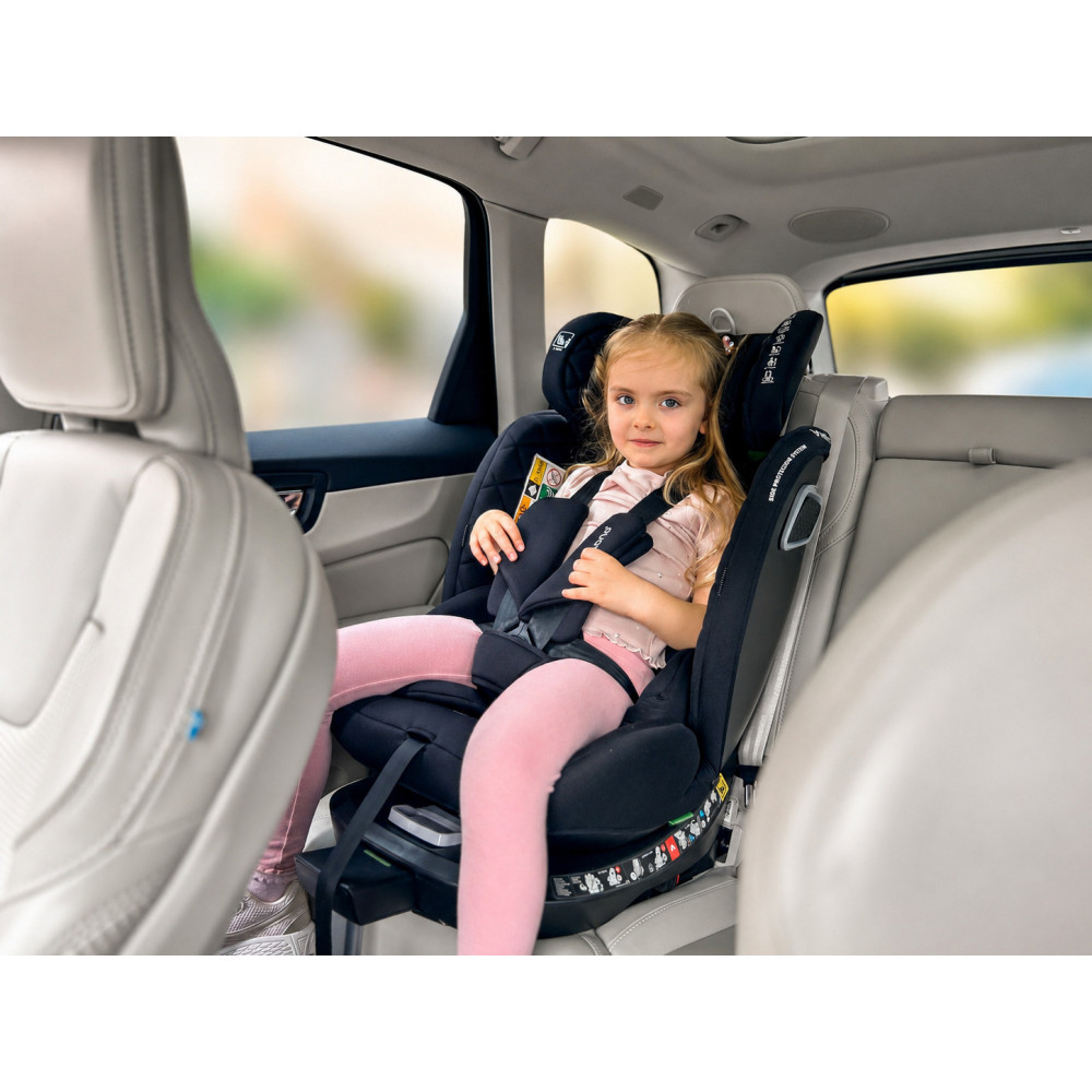 Velano Vento - поворотне автокрісло 360° i-Size 40-150 см з ISOFIX і опорною ногою • Black