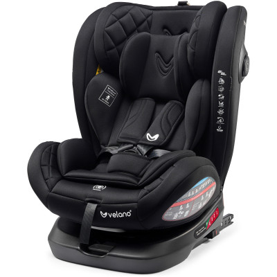 Velano Aura - поворотное автокресло 360° i-Size 40-150 см с ISOFIX • Black Velano Aura - поворотное автокресло 360° i-Size 40-150 см с ISOFIX • Black