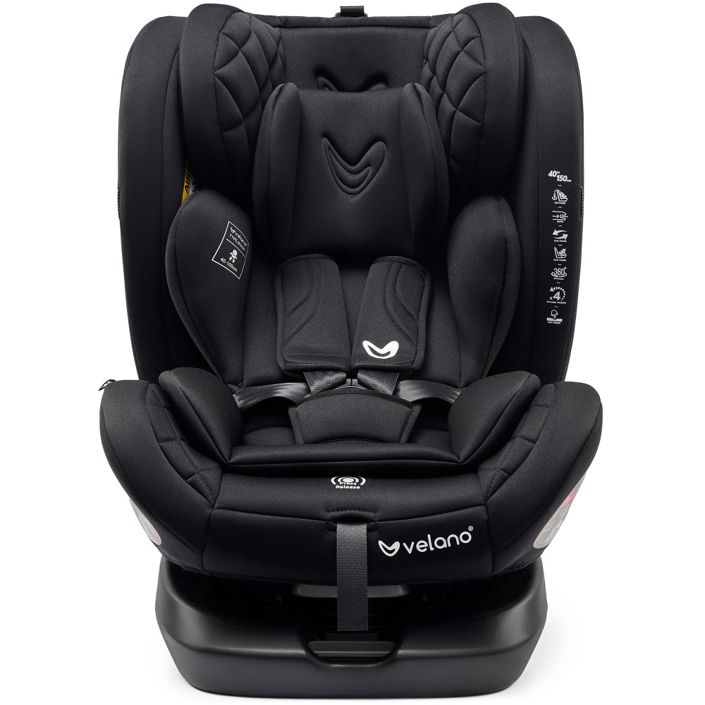 Velano Aura - поворотне автокрісло 360° i-Size 40-150 см з ISOFIX • Black