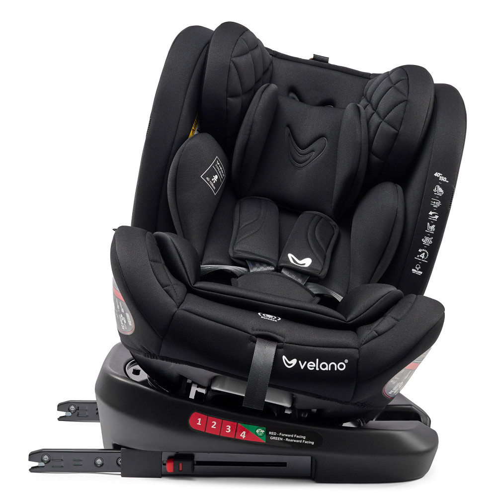 Velano Aura - поворотне автокрісло 360° i-Size 40-150 см з ISOFIX • Black