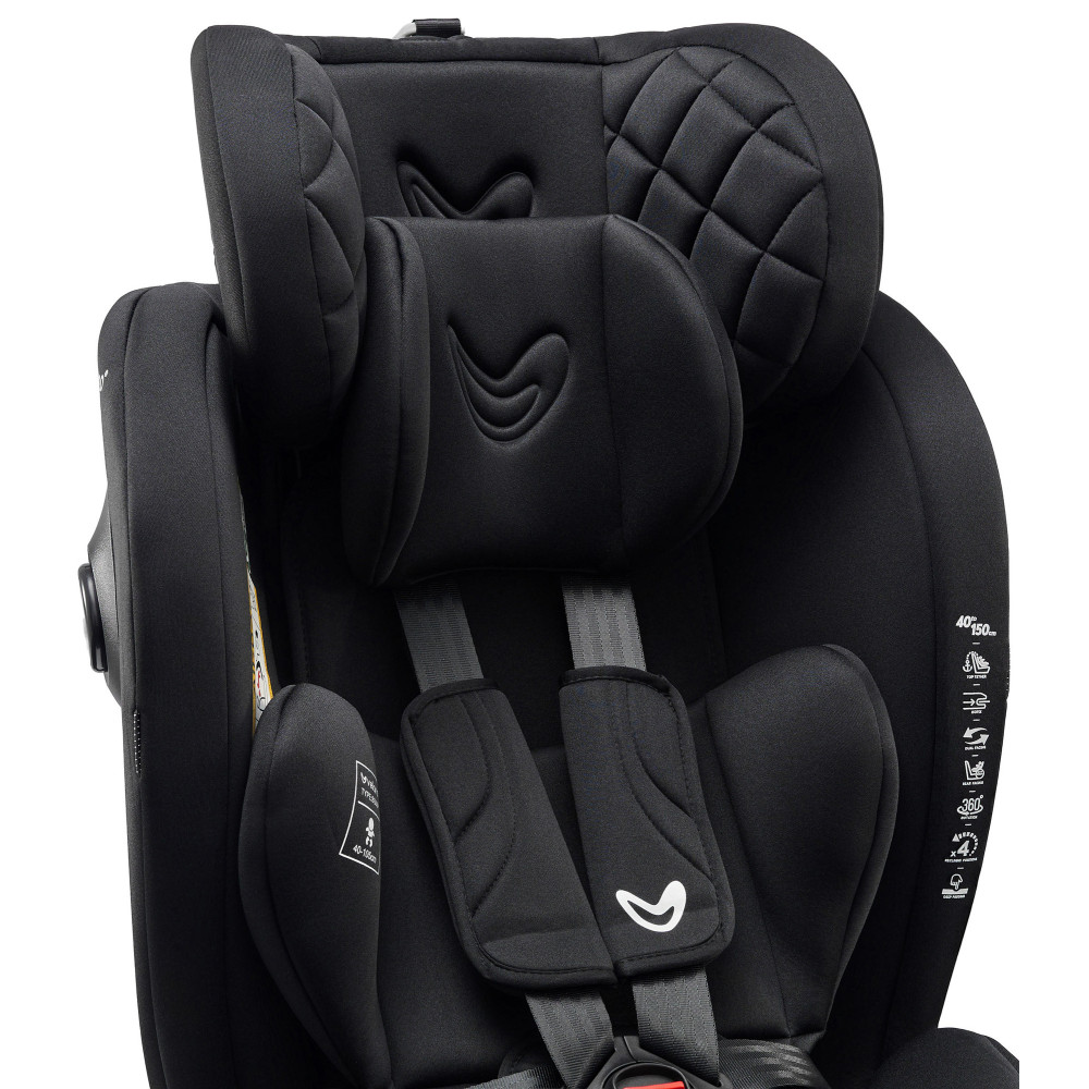 Velano Aura - поворотне автокрісло 360° i-Size 40-150 см з ISOFIX • Black