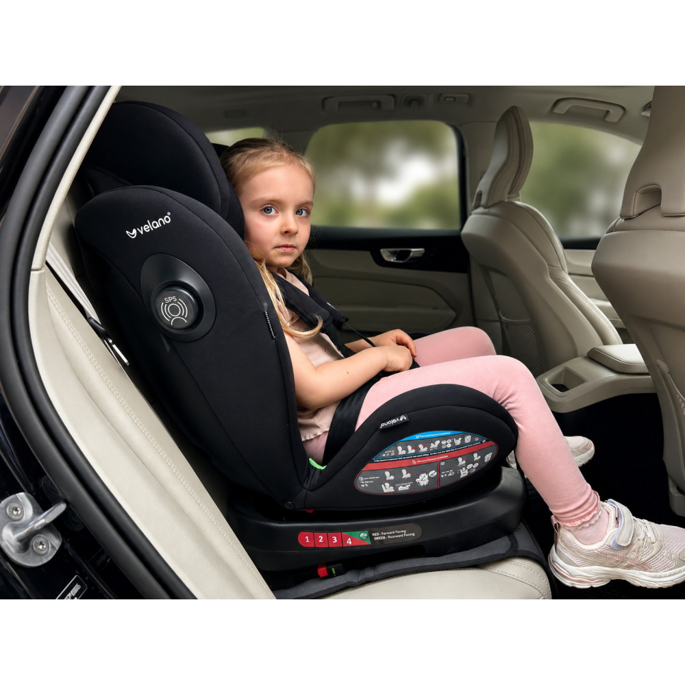 Velano Aura - поворотне автокрісло 360° i-Size 40-150 см з ISOFIX • Black