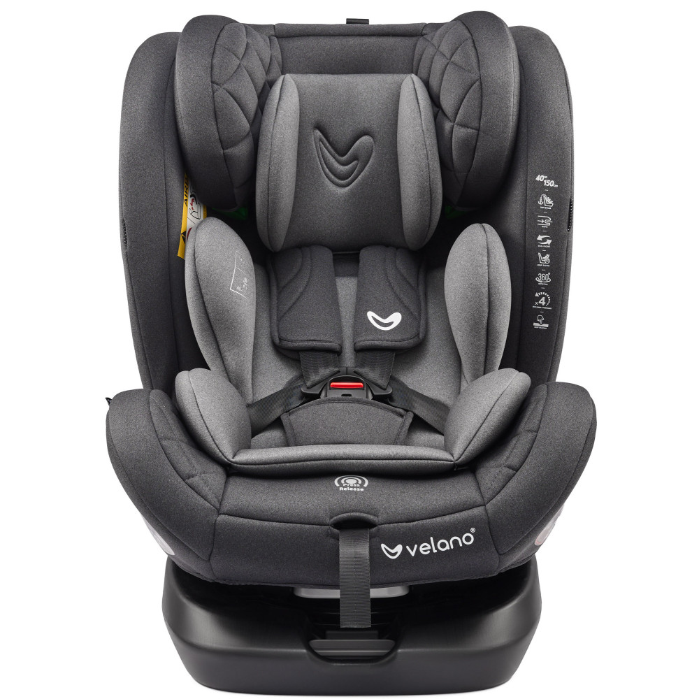 Velano Aura - поворотное автокресло 360° i-Size 40-150 см с ISOFIX • Grey