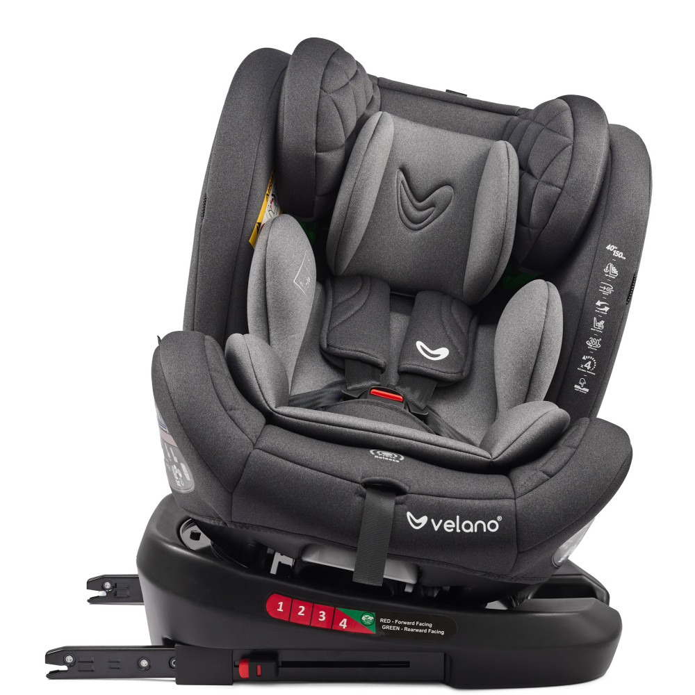 Velano Aura - поворотное автокресло 360° i-Size 40-150 см с ISOFIX • Grey