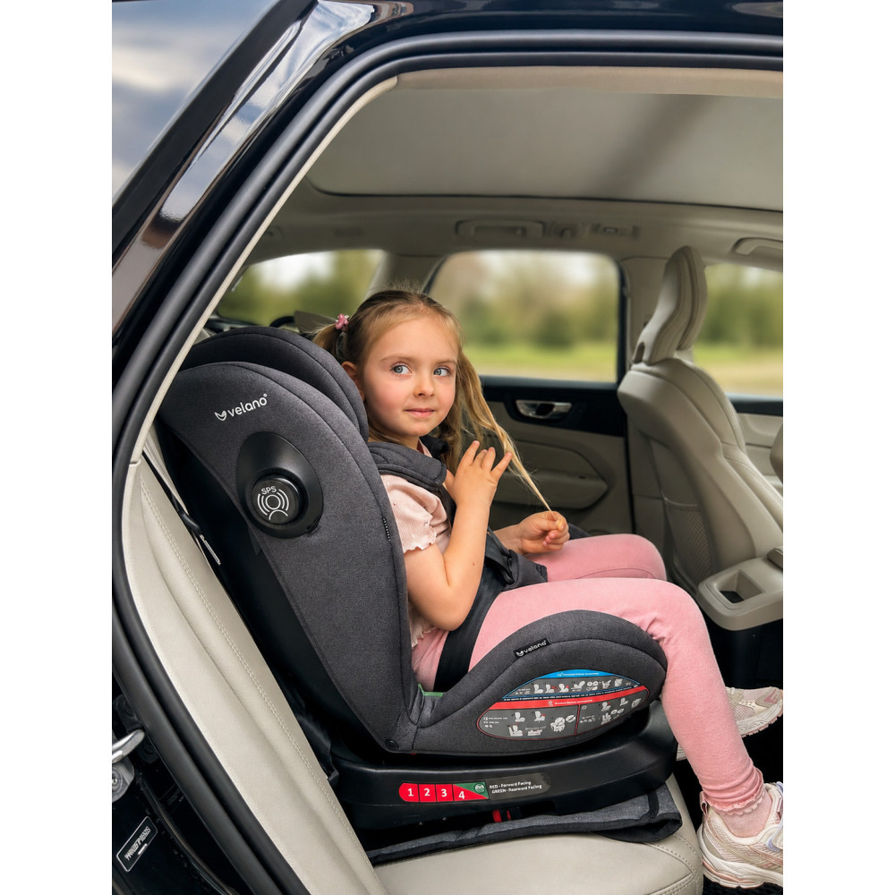 Velano Aura - поворотное автокресло 360° i-Size 40-150 см с ISOFIX • Grey