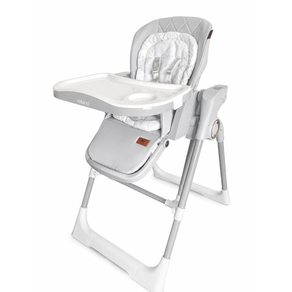 Velano Movio - стульчик для кормления 2 в 1 с электрокачалкой • Light Grey