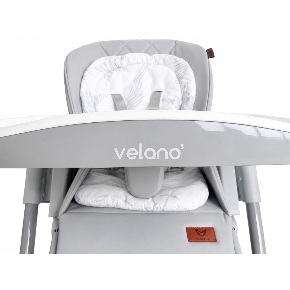 Velano Movio - стульчик для кормления 2 в 1 с электрокачалкой • Light Grey
