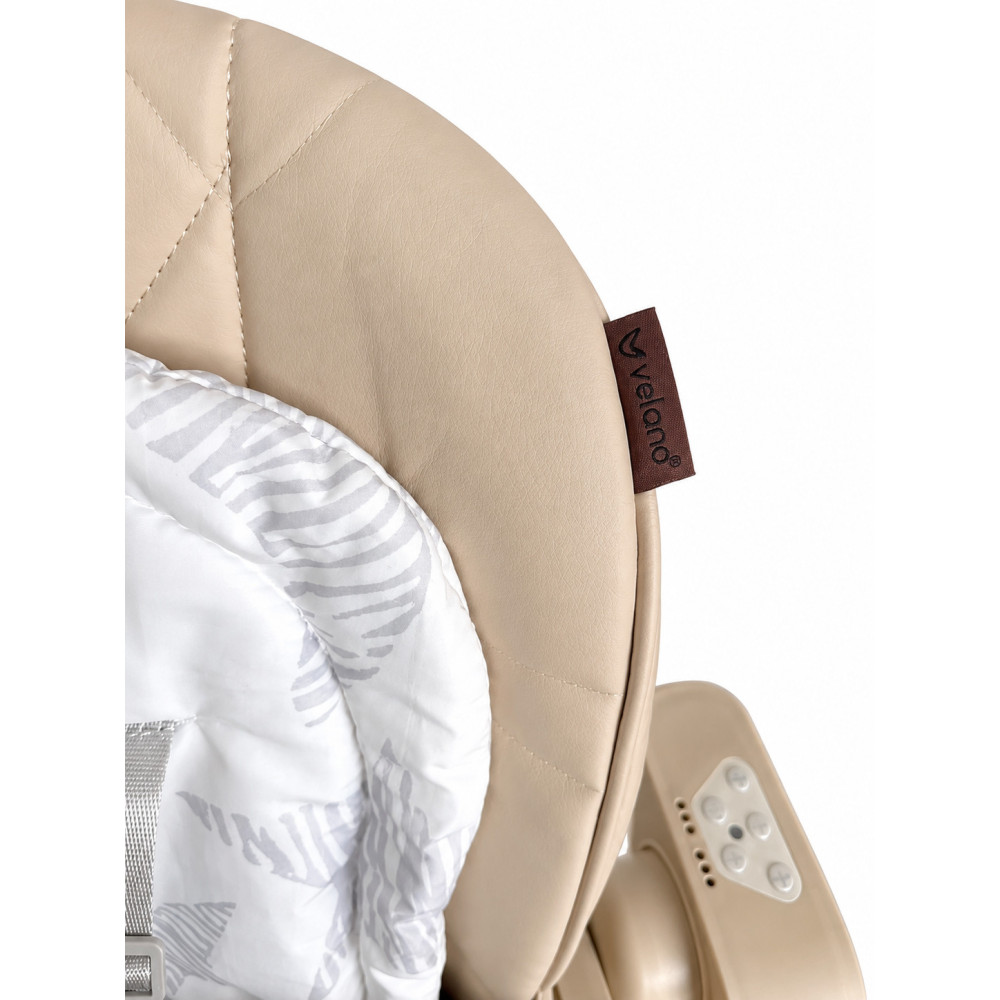 Velano Movio - стульчик для кормления 2 в 1 с электрокачалкой • Beige
