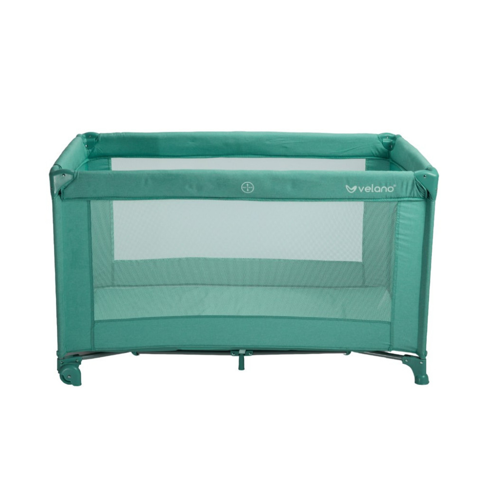 Velano Flexi - манеж-кроватка с боковым входом и двумя колесами • Mint