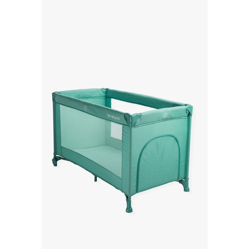 Velano Flexi - манеж-кроватка с боковым входом и двумя колесами • Mint