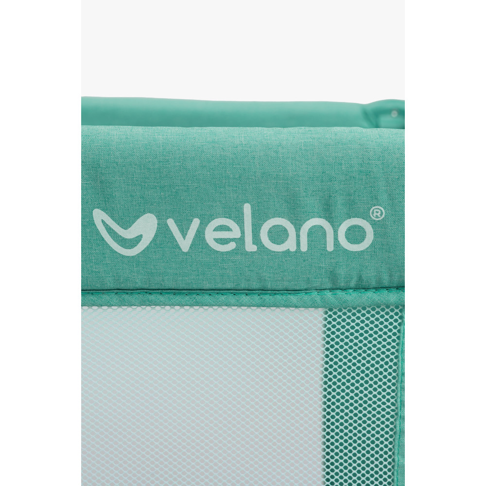 Velano Flexi - манеж-кроватка с боковым входом и двумя колесами • Mint