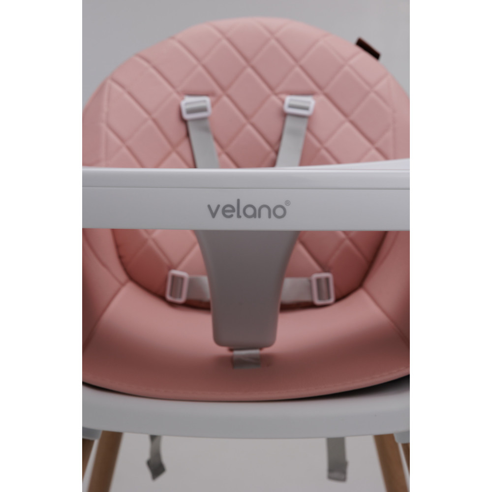 Velano Evo - стілець для годування 2 в 1 • Pink Velano Evo - стілець для годування 2 в 1 • Pink