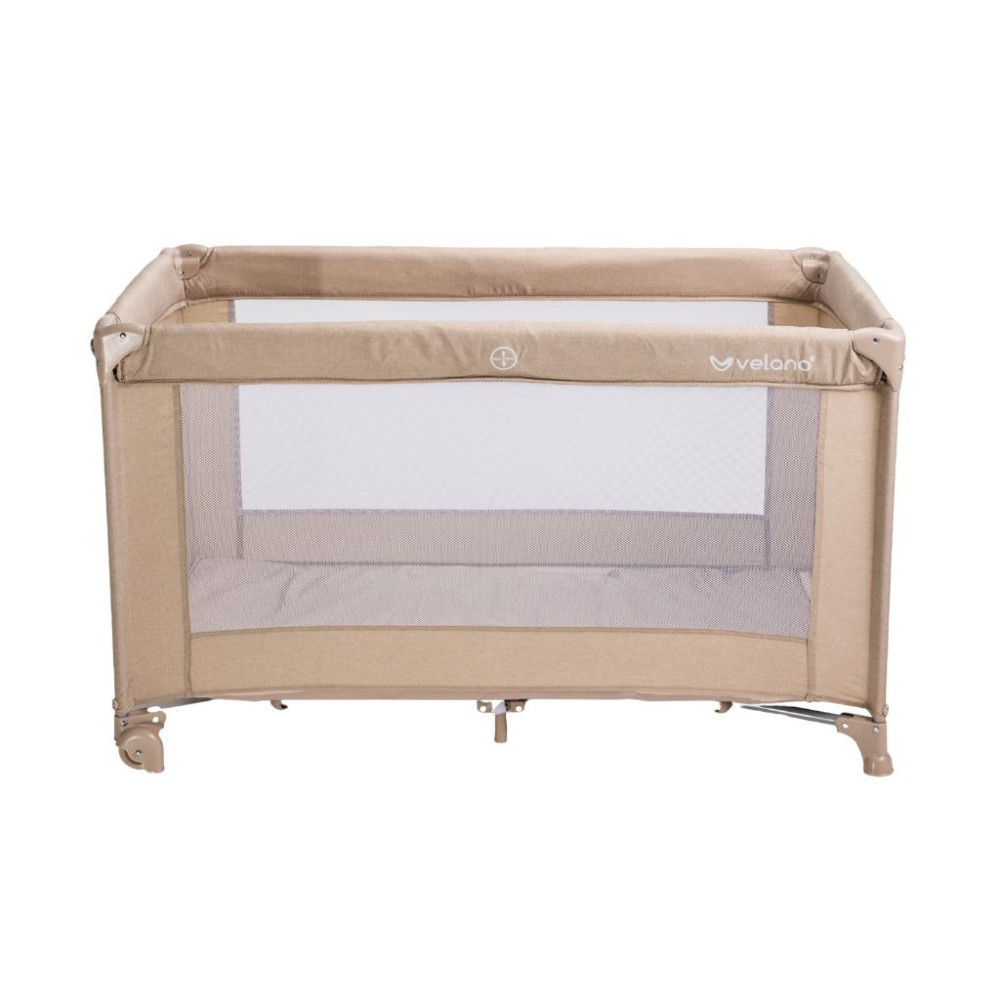 Velano Flexi - манеж-кроватка с боковым входом и двумя колесами • Beige