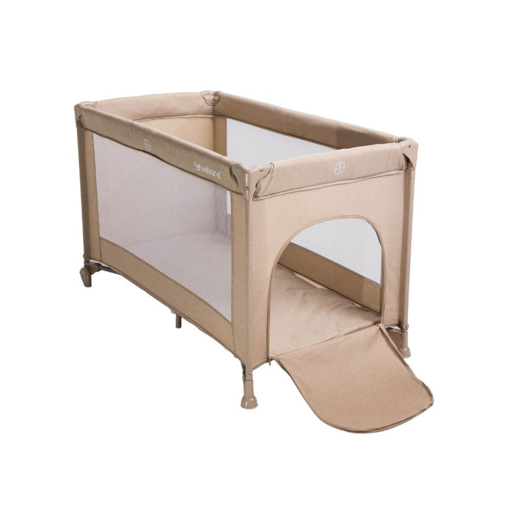 Velano Flexi - манеж-кроватка с боковым входом и двумя колесами • Beige Velano Flexi - манеж-кроватка с боковым входом и двумя колесами • Beige
