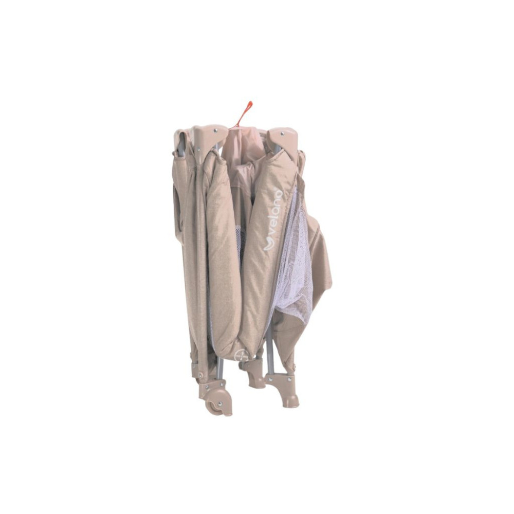 Velano Flexi - манеж-кроватка с боковым входом и двумя колесами • Beige Velano Flexi - манеж-кроватка с боковым входом и двумя колесами • Beige