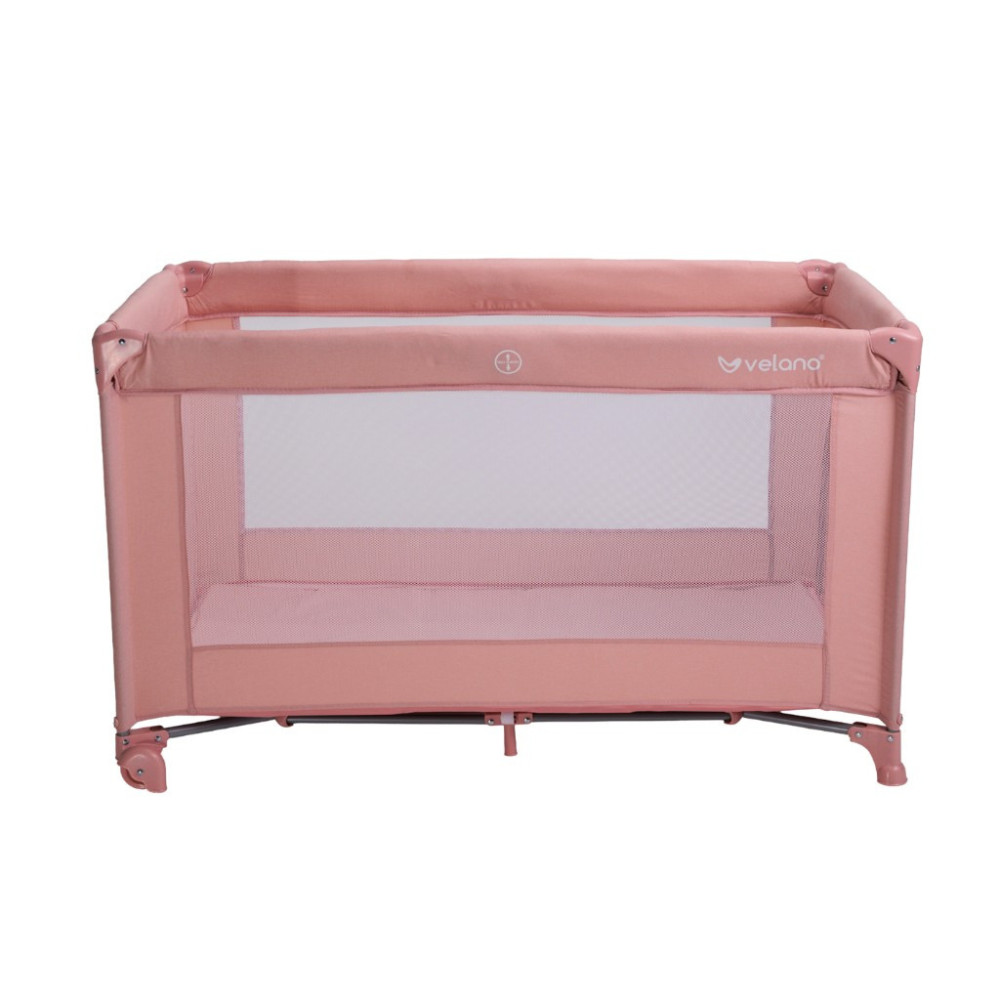 Velano Flexi - манеж-ліжечко з бічним входом та двома колесами • Pink