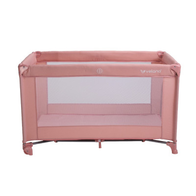 Velano Flexi - манеж-ліжечко з бічним входом та двома колесами • Pink