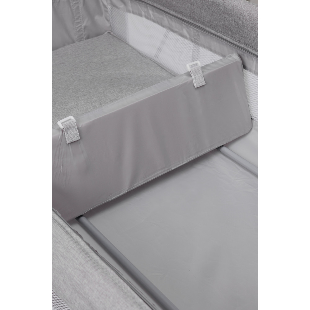 Velano Tino - кровать-манеж с пеленальным столиком и приставным режимом • Light Grey