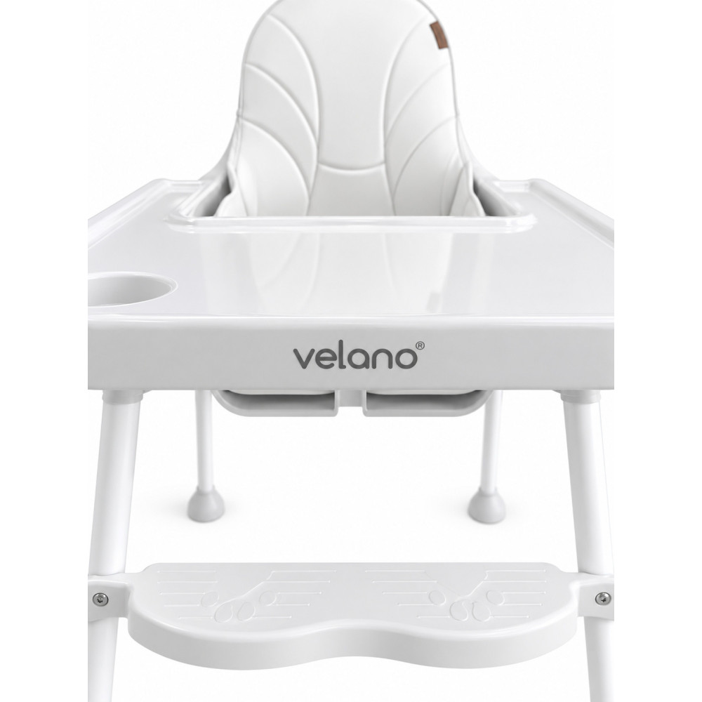 Velano Basic - стульчик для кормления 2 в 1 • White Velano Basic - стульчик для кормления 2 в 1 • White