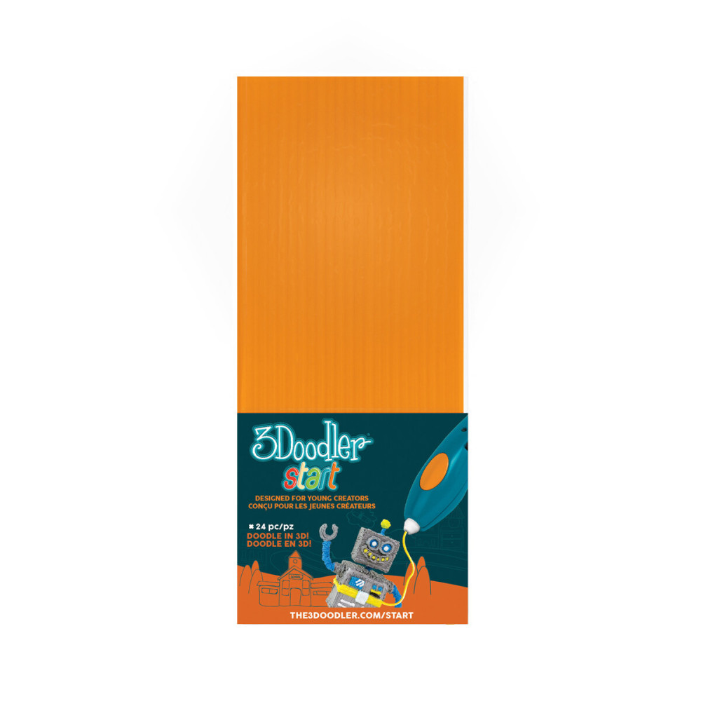 3Doodler Start Стрижні помаранчеві - набір із 24 стрижнів для 3D-ручки (3DS-ECO06-ORANGE-24)