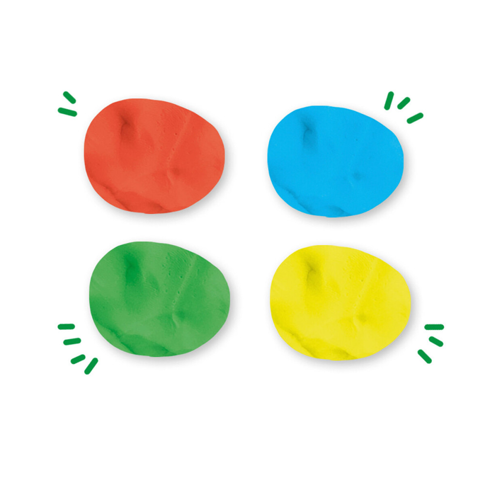 SES Creative Feel good dough Колорит - незасихаюча маса для ліплення, 4 баночки (00511S)
