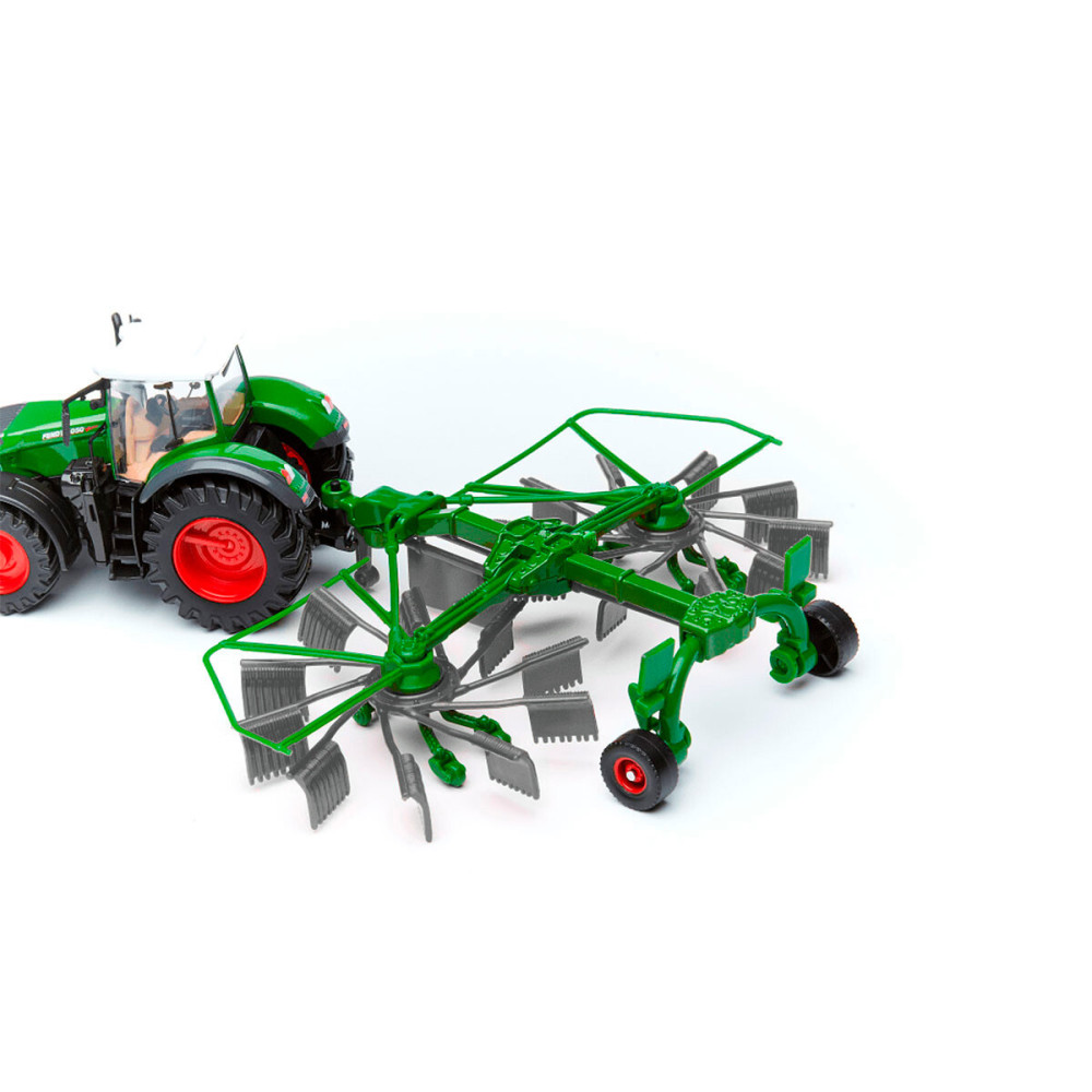 Bburago Farm Трактор Fendt 1050 Vario з роторними валковими граблями - автомодель (18-31665)