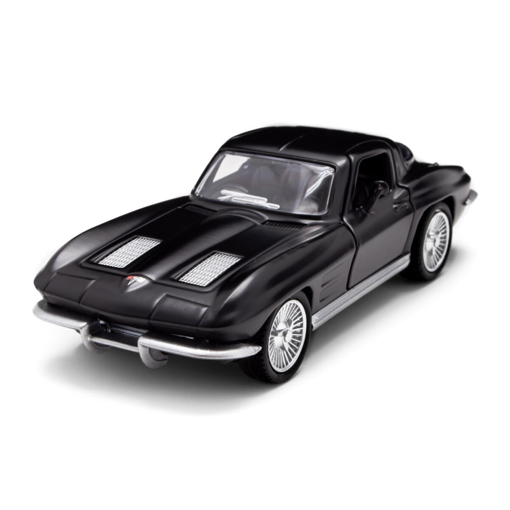 TechnoDrive CHEVROLET CORVETTE SPLIT WINDOW 1963 - автомодель 1:35 • Матовий чорний (250411U)