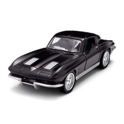 TechnoDrive CHEVROLET CORVETTE SPLIT WINDOW 1963 - автомодель 1:35 • Матовий чорний (250411U)