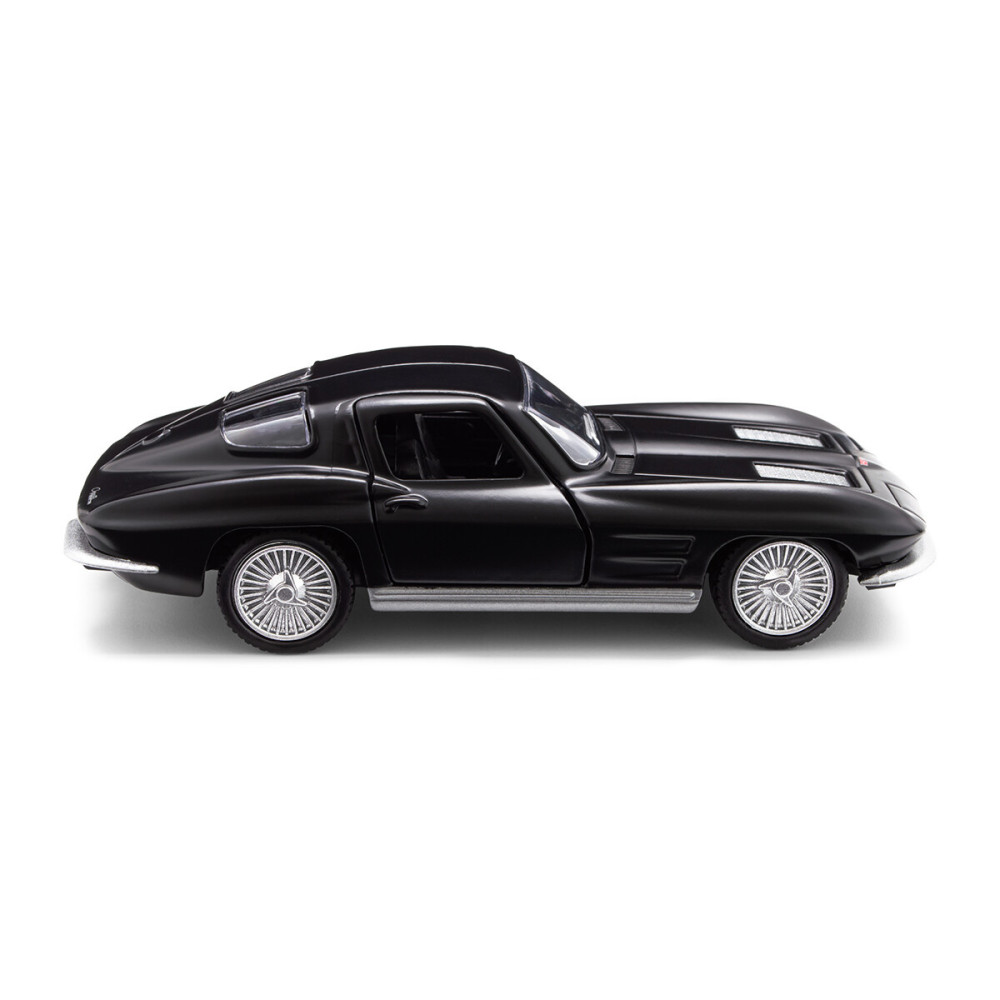 TechnoDrive CHEVROLET CORVETTE SPLIT WINDOW 1963 - автомодель 1:35 • Матовий чорний (250411U)