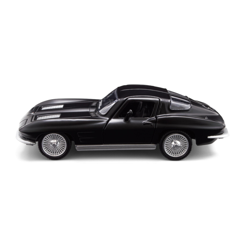 TechnoDrive CHEVROLET CORVETTE SPLIT WINDOW 1963 - автомодель 1:35 • Матовий чорний (250411U)