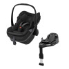 Maxi-Cosi Pebble Slide Pro + FamilyFix Slide Pro - автокресло для новорожденного (автолюлька) с поворотной выдвижной базой ISOFIX (от 0 до 24 месяцев / 40 - 87 см) • Black Onyx