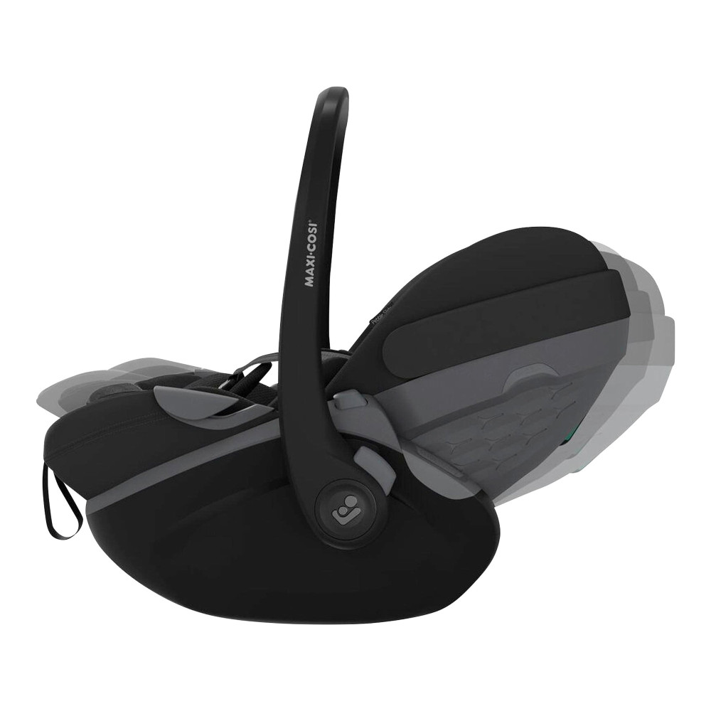 Maxi-Cosi Pebble Slide Pro + FamilyFix Slide Pro - автокресло для новорожденного (автолюлька) с поворотной выдвижной базой ISOFIX (от 0 до 24 месяцев / 40 - 87 см) • Black Onyx
