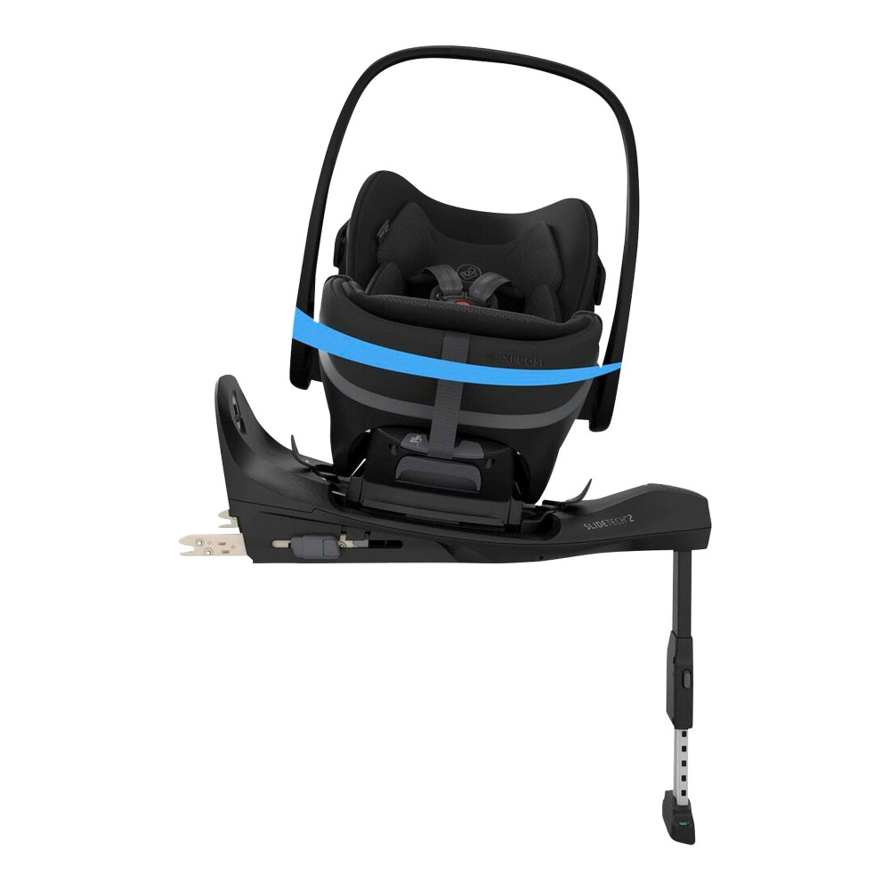 Maxi-Cosi Pebble Slide Pro + FamilyFix Slide Pro - автокресло для новорожденного (автолюлька) с поворотной выдвижной базой ISOFIX (от 0 до 24 месяцев / 40 - 87 см) • Black Onyx