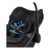 Maxi-Cosi Pebble Slide Pro + FamilyFix Slide Pro - автокресло для новорожденного (автолюлька) с поворотной выдвижной базой ISOFIX (от 0 до 24 месяцев / 40 - 87 см) • Black Onyx