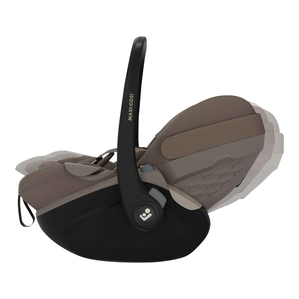Maxi-Cosi Pebble Slide Pro + FamilyFix Slide Pro - автокресло для новорожденного (автолюлька) с поворотной выдвижной базой ISOFIX (от 0 до 24 месяцев / 40 - 87 см) • Oak Truffle