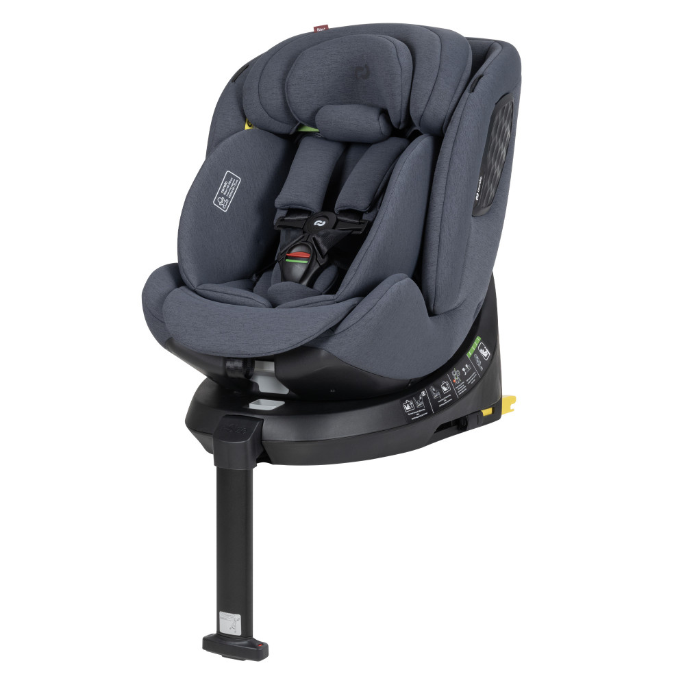 Carrello Bliss+ CRL-17707 - детское автокресло i-Size (0-12 лет / 40-150 см) с функцией поворота, крепление Isofix и опорная стойка • Deepwater Grey