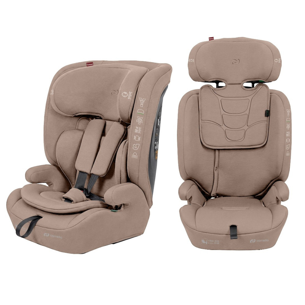 Carrello Consul CRL-16061 - детское автокресло i-Size (от 15 месяцев до 12 лет / 76-150 см) с регулировкой наклона • Sandstone Beige