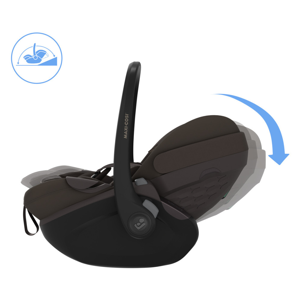Maxi-Cosi Pebble Slide Pro + FamilyFix Slide Pro - автокресло для новорожденного (автолюлька) с поворотной выдвижной базой ISOFIX (от 0 до 24 месяцев / 40 - 87 см) • Espresso Brown
