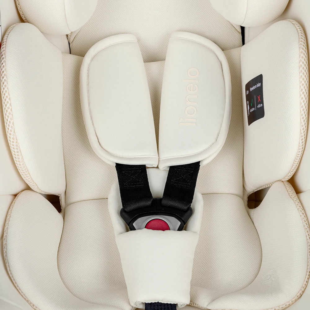 Lionelo Astrid i-Size Set Plus - автокресло для новорожденных с базой ISOFIX (40-87 см/ 0-24 мес) • Beige Cream