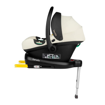 Lionelo Astrid i-Size Set Plus - автокресло для новорожденных с базой ISOFIX (40-87 см/ 0-24 мес) • Beige Cream