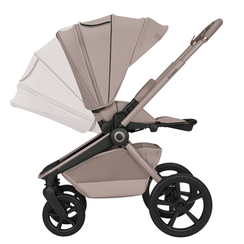 Lionelo Freya 3в1 - детская коляска 3 в 1 с автокреслом, люлька складывается вместе с рамой • Beige Sand