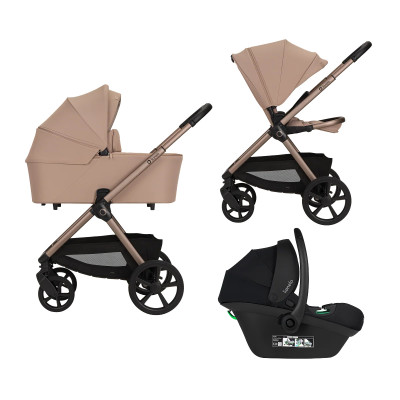 Lionelo Carmine 3в1 - детская коляска 3 в 1 с автокреслом • Beige Sand