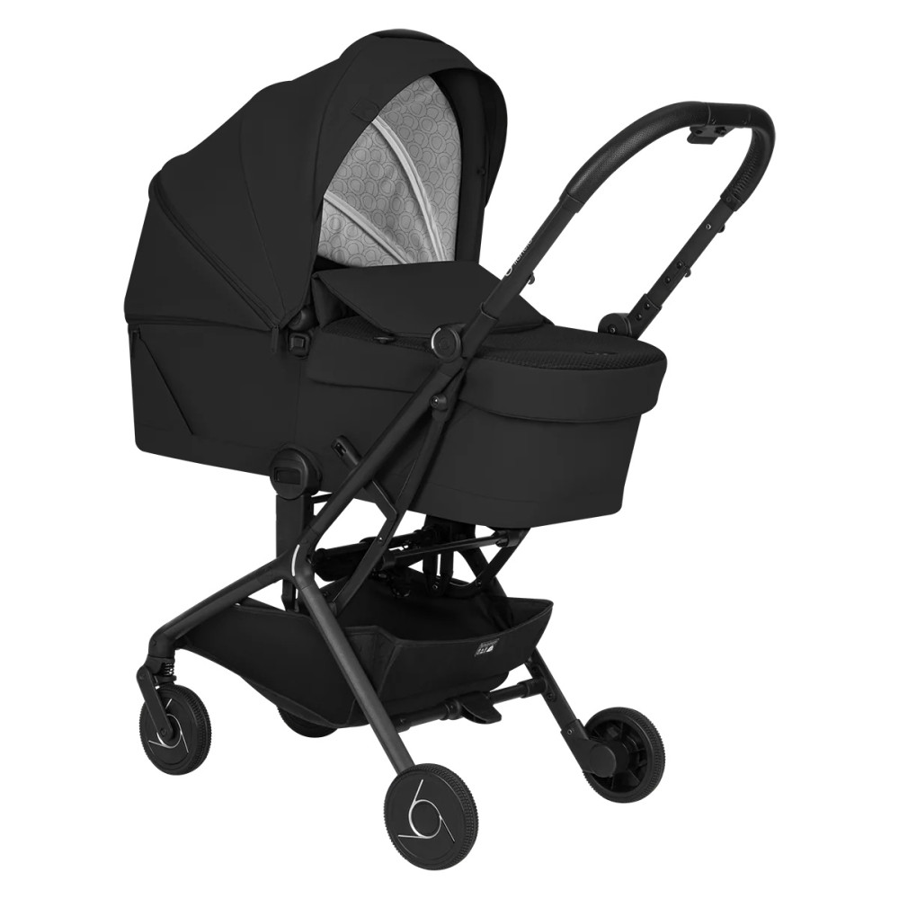 Lionelo Sia Flex 2в1 - детская коляска 2 в 1, люлька складывается вместе с рамой • Black Onyx