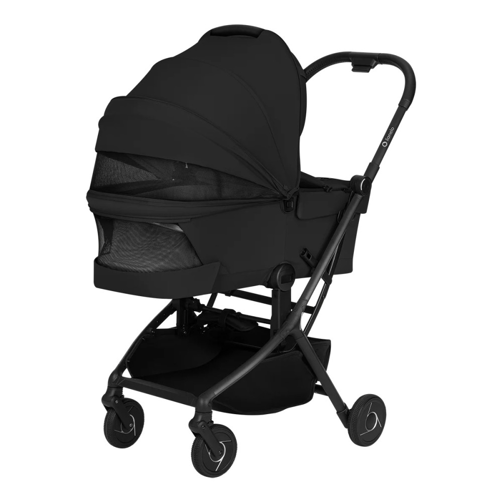 Lionelo Sia Flex 2в1 - детская коляска 2 в 1, люлька складывается вместе с рамой • Black Onyx