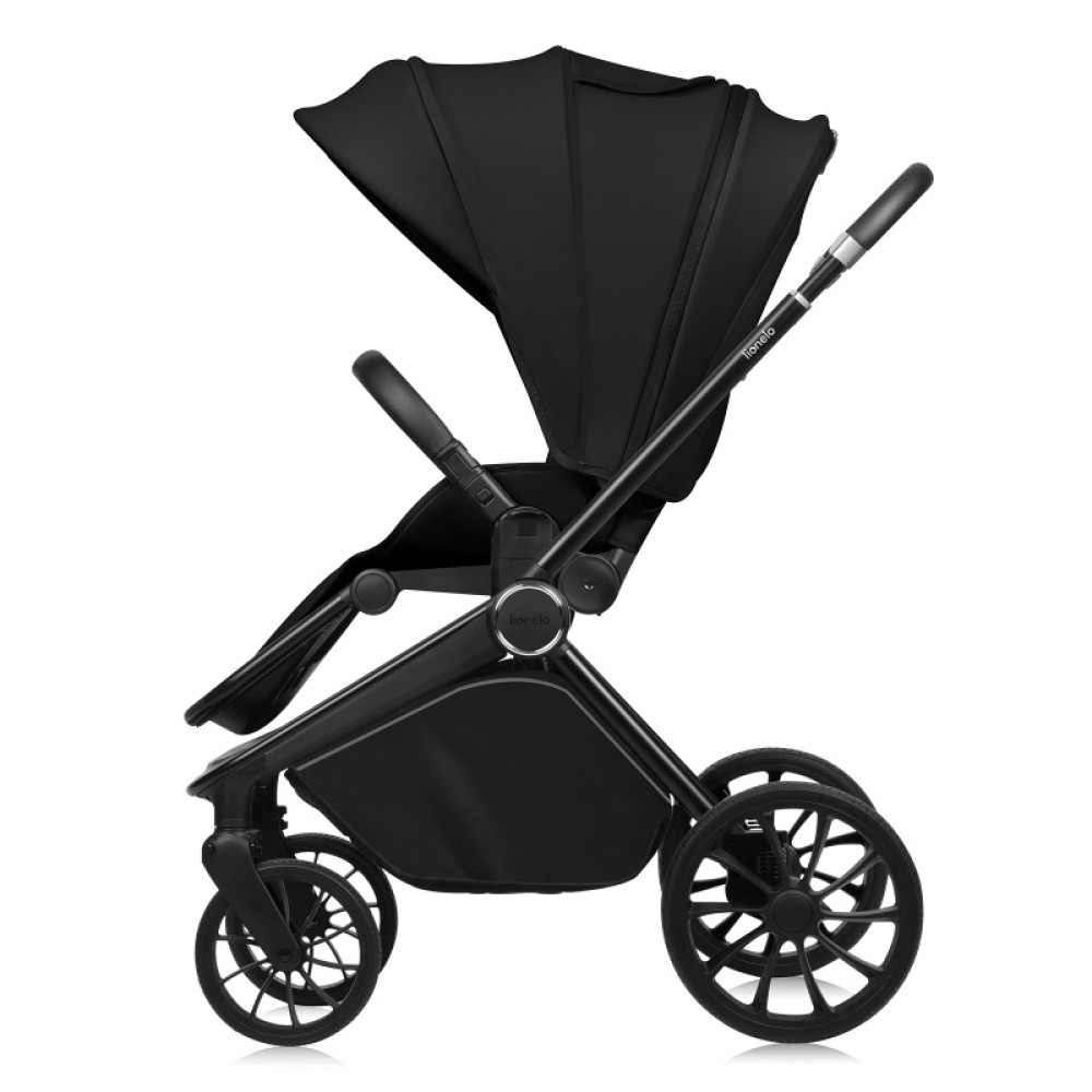 Lionelo Mika Plus 2в1 - детская коляска 2 в 1, универсальная коляска, быстрое складывание • Black Onyx