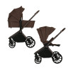 Lionelo Mika Plus 2в1 - детская коляска 2 в 1, универсальная коляска, быстрое складывание • Mocha Mousse