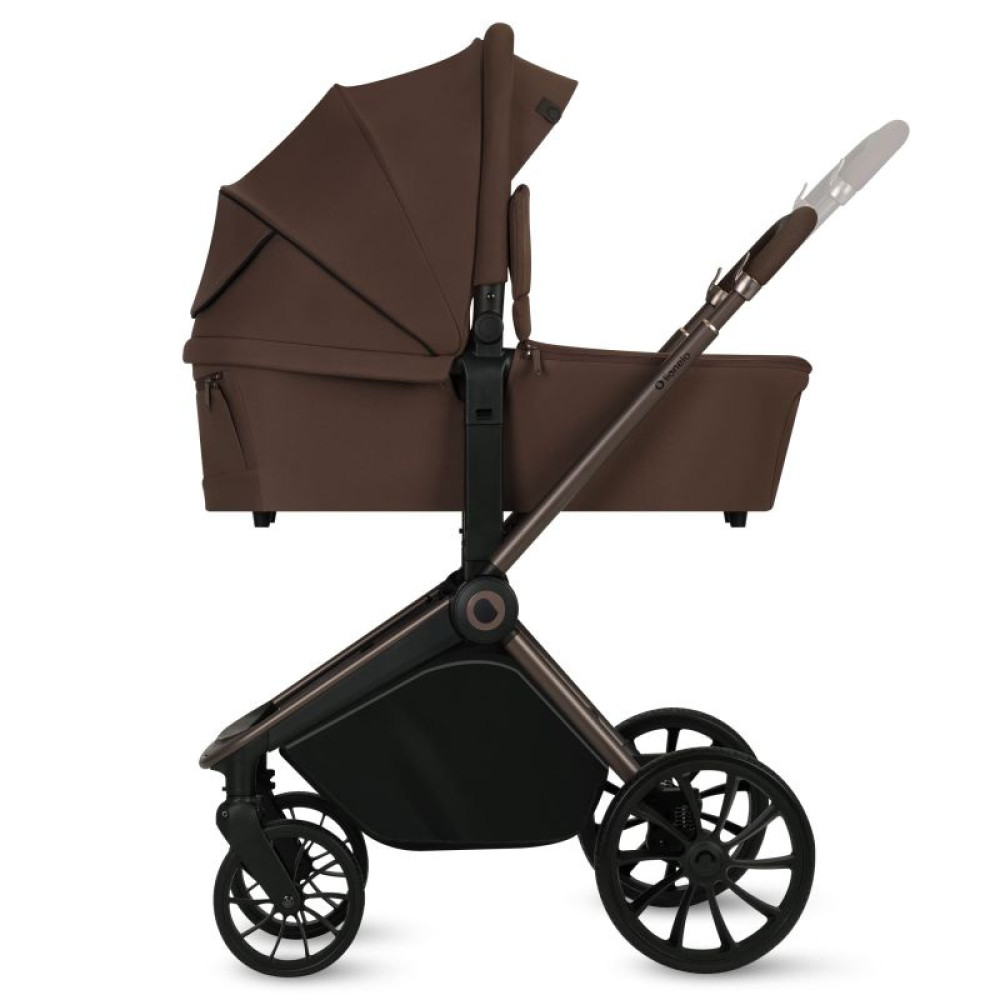 Lionelo Mika Plus 2в1 - детская коляска 2 в 1, универсальная коляска, быстрое складывание • Mocha Mousse
