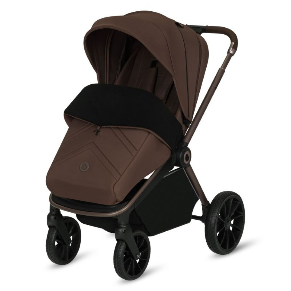 Lionelo Mika Plus 2в1 - детская коляска 2 в 1, универсальная коляска, быстрое складывание • Mocha Mousse