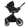 Lionelo Mika Plus 3в1 - детская коляска 3 в 1 с автокреслом, универсальная коляска с большими колесами • Mocha Mousse