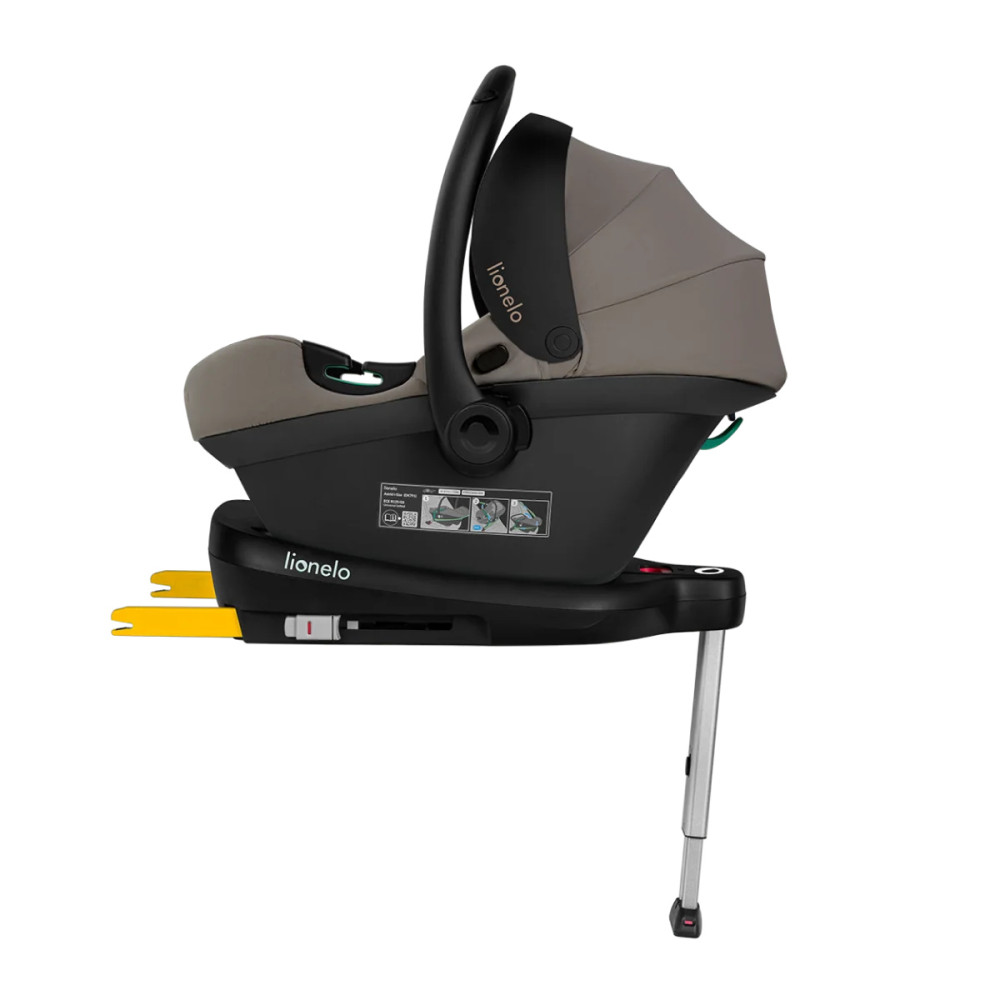 Lionelo Astrid i-Size Set Plus - автокресло для новорожденных с базой ISOFIX (40-87 см/ 0-24 мес) • Beige Taupe